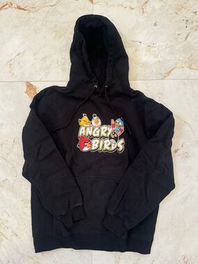 Angry Birds Black Graphic Hoodie